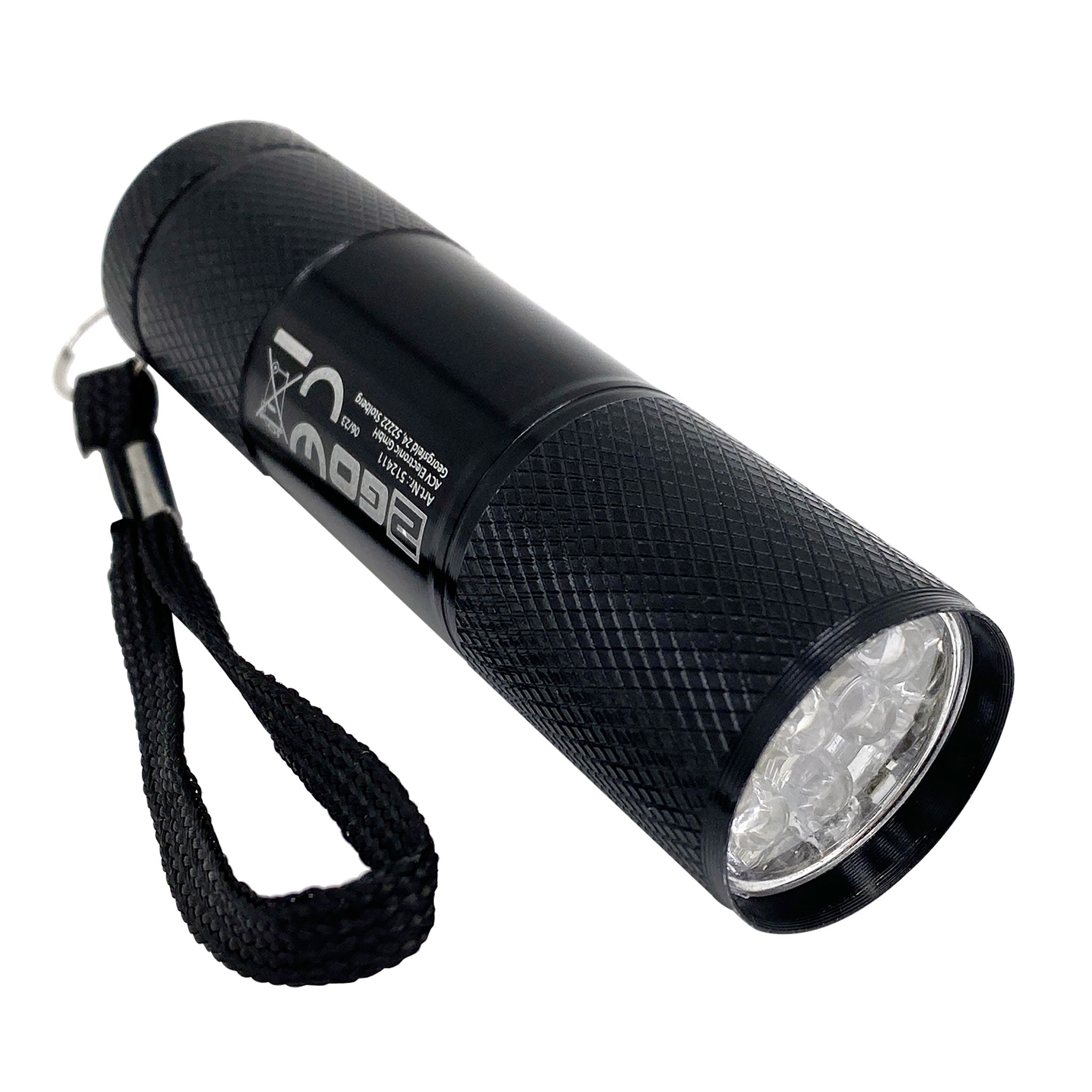 Taschenlampe "Mini 2" - 9 LEDs - 50 Lumen - Aluminium - schwarz