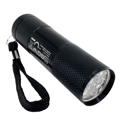 Taschenlampe "Mini 2" - 9 LEDs - 50 Lumen - Aluminium - schwarz