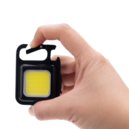 LED Multifunktionsleuchte "Akkuclip" - aufstellbar - hängbar - Magnet auf der Rückseite - ultrahell - schwarz