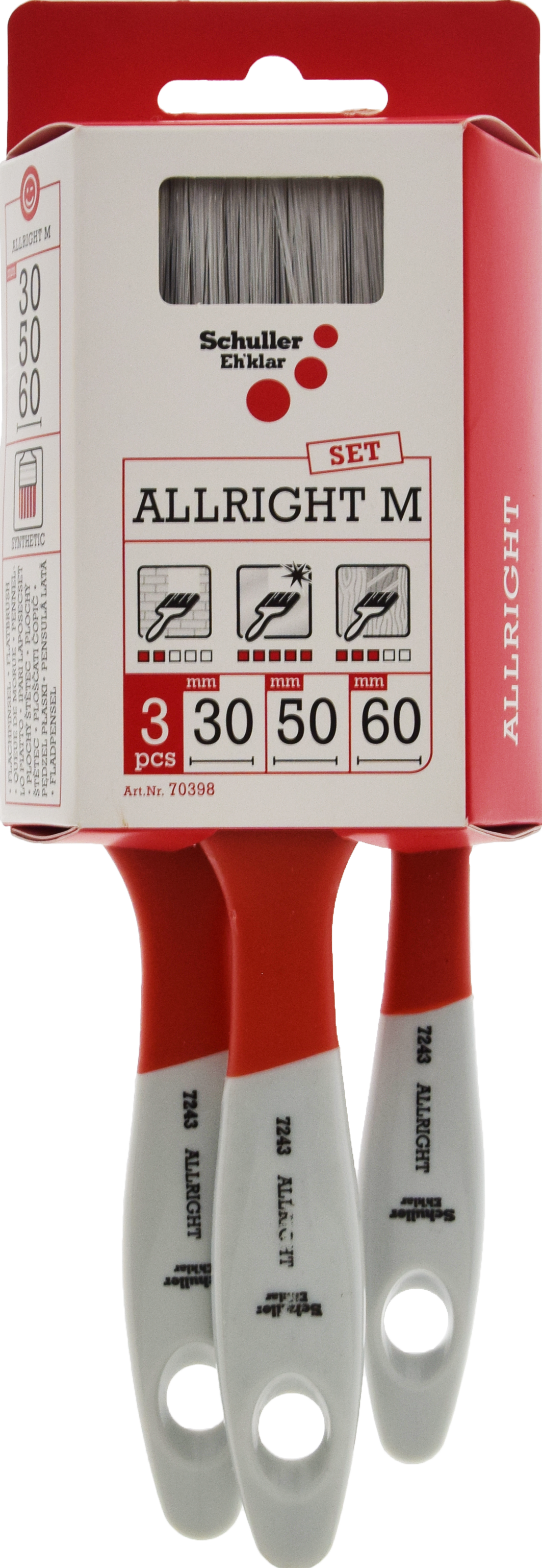 3 Allright Flatbrush M SET