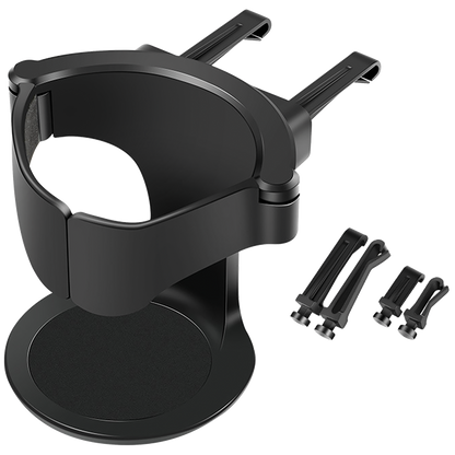 Getränke-Halter - für die Lüftung - 5,5 cm bis 8,0 cm Durchmesser - Anti-Rutsch-Pads - schwarz