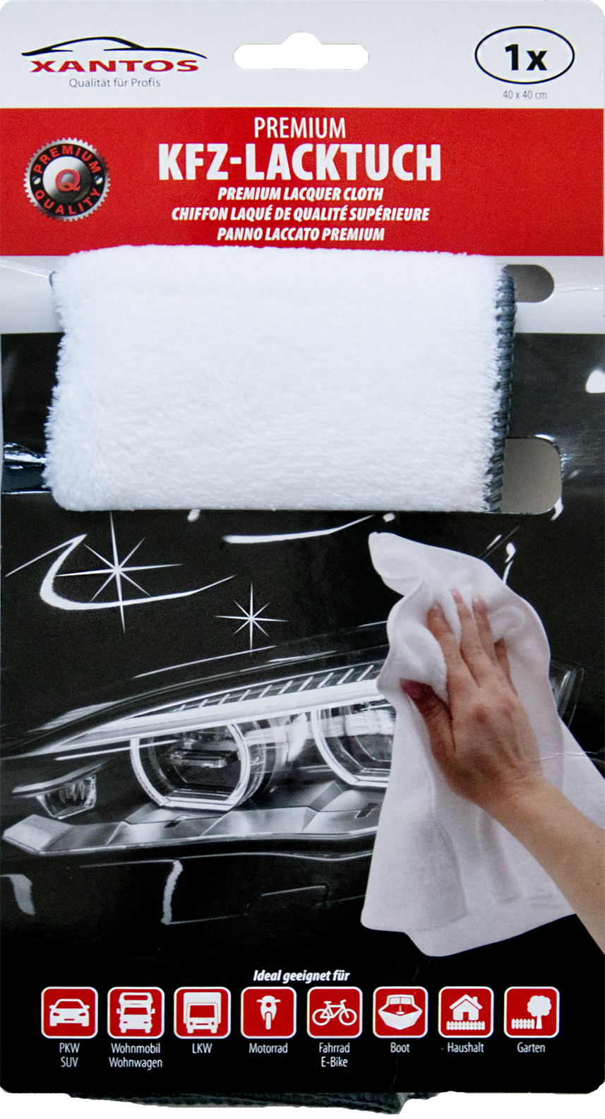 Premium Flausch-Lacktuch weiß