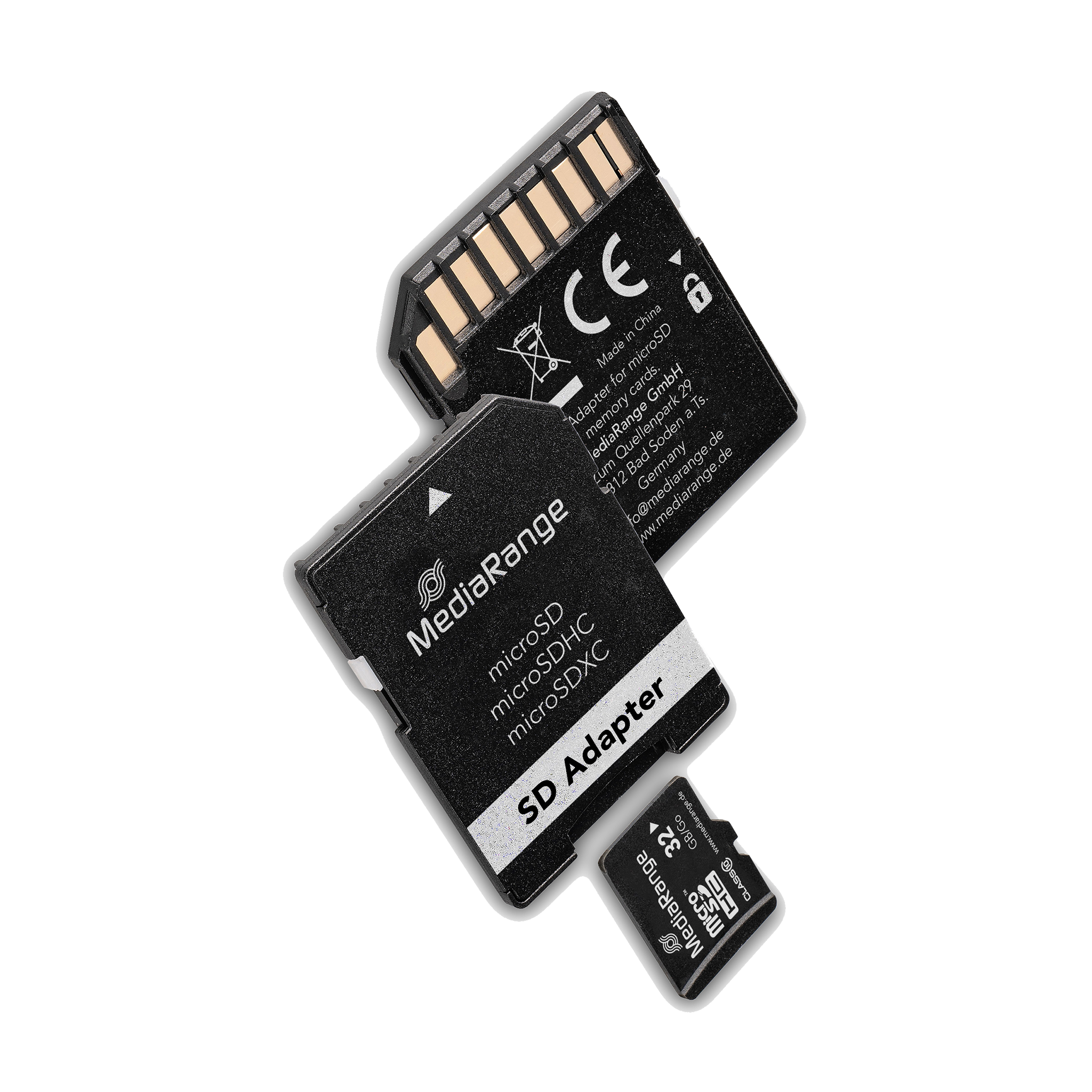 MediaRange microSDHC Speicherkarte mit SD-Adapter - Class 10 - 32 GB