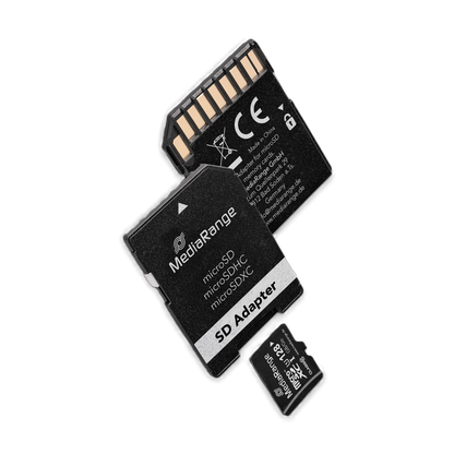MediaRange microSDXC Speicherkarte mit SD-Adapter - UHS-I / Class 10 - 128 GB