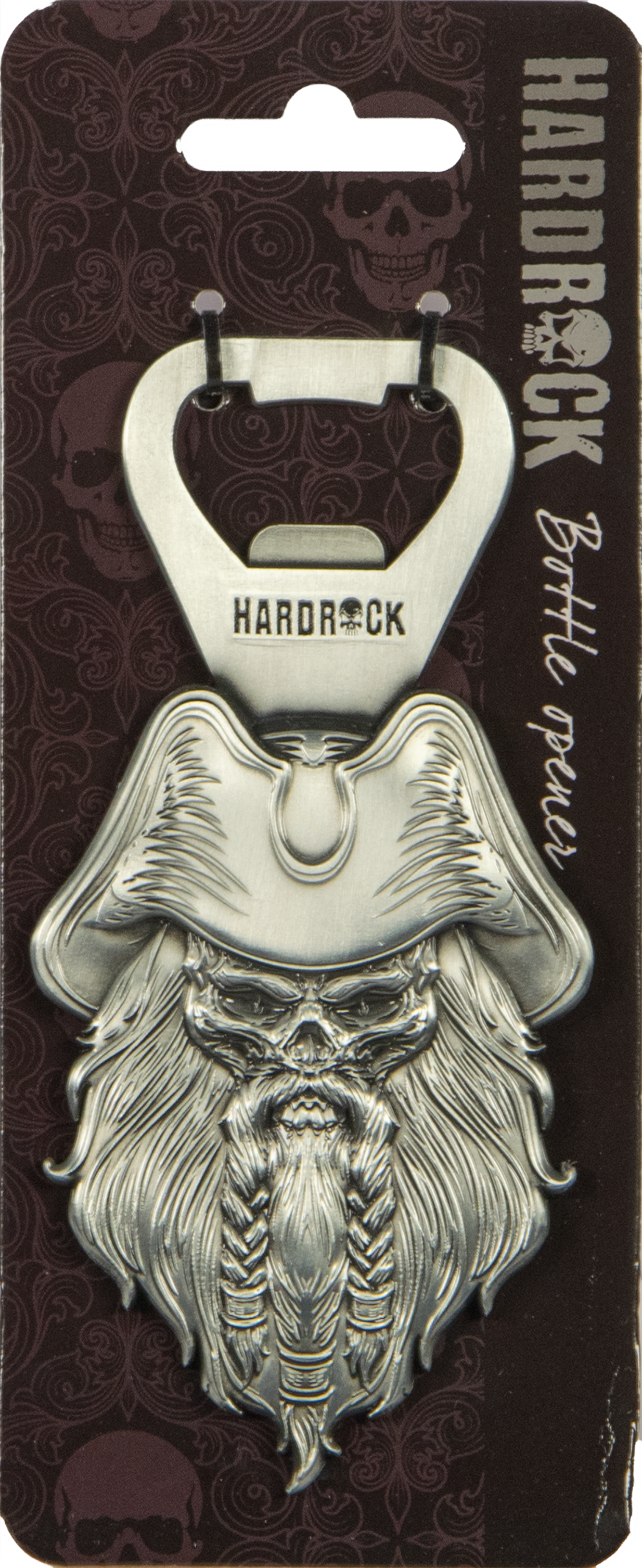 Metall-Flaschenöffner mit Magnet – HardRock, Motiv „Pirat“
