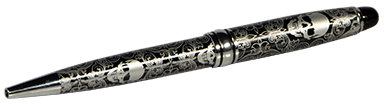 Metall-Kugelschreiber Totenkopf – HardRock