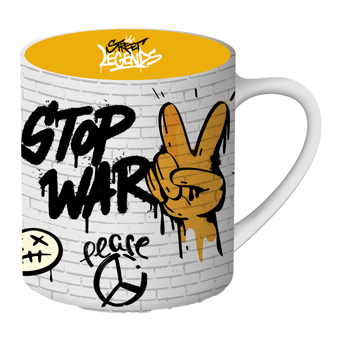 Keramik Tasse – Street Legends, Motiv „Stop War“