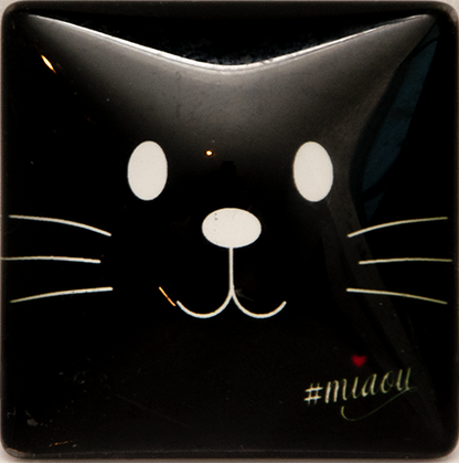 Magnet im Katzendesign – Miaou, Farbe Schwarz