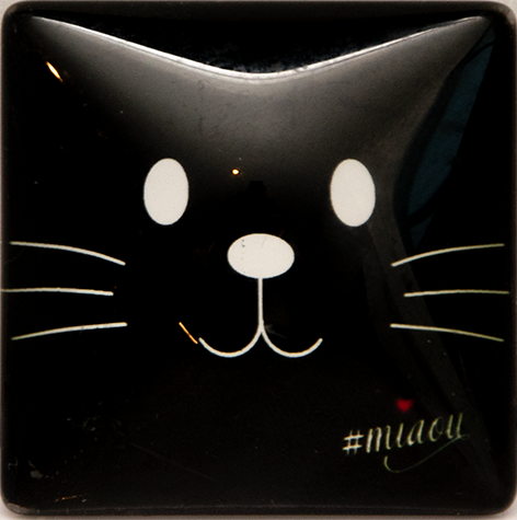 Magnet im Katzendesign – Miaou, Farbe Schwarz