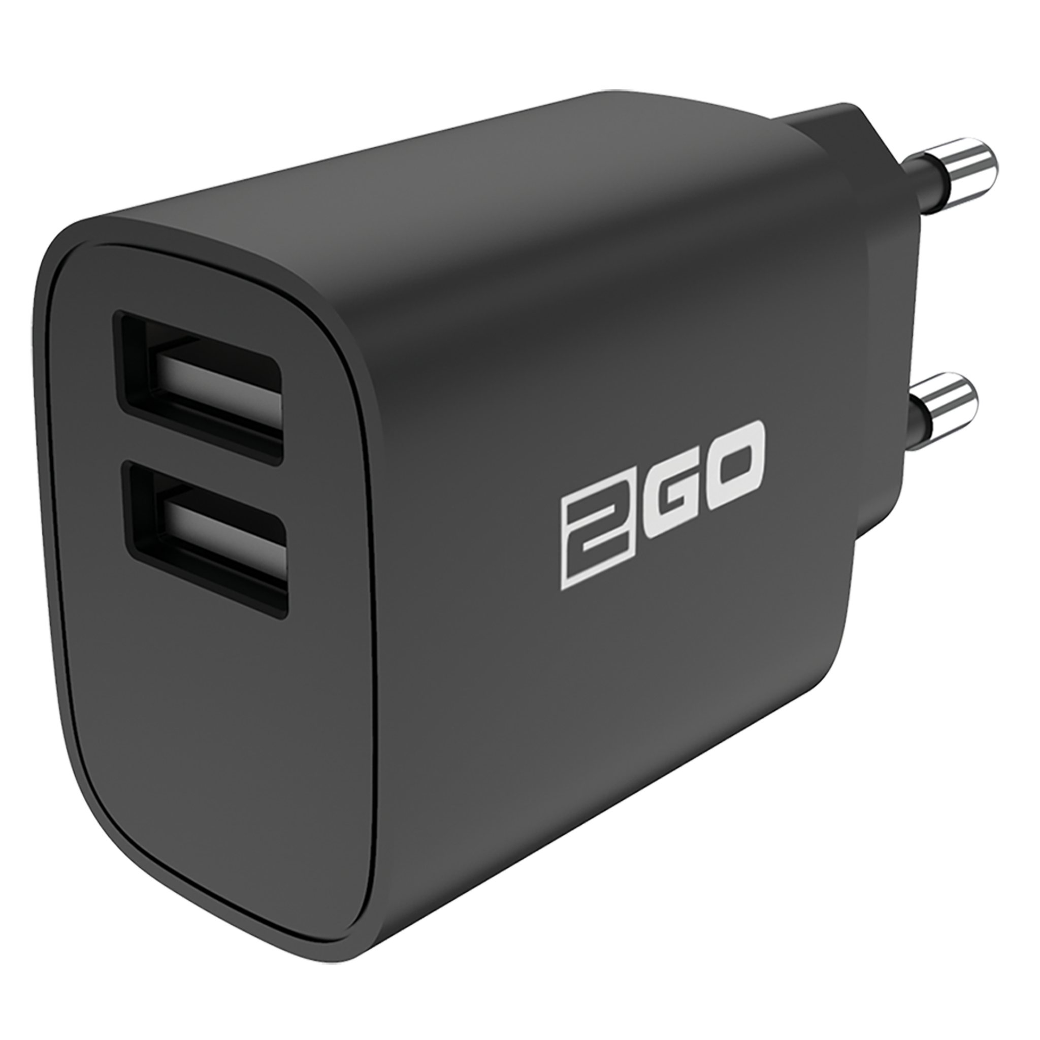 USB Netzladegerät 100 V - 240 V - 2 x USB A - 2100 mA - schwarz