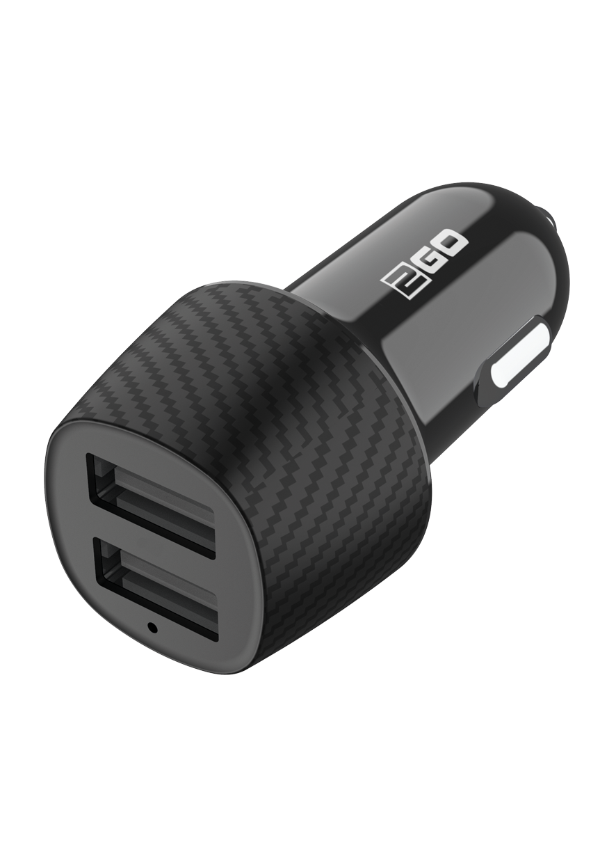 Kfz-Ladegerät 12 V / 24 V - schwarz