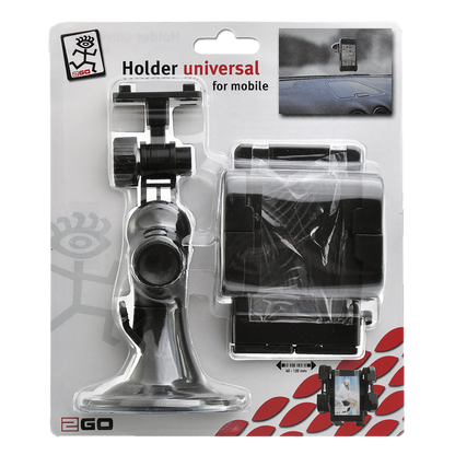 Halter "Classic" - verstellbare Haltebacken - personalisierbar - schwarz - Verpackung