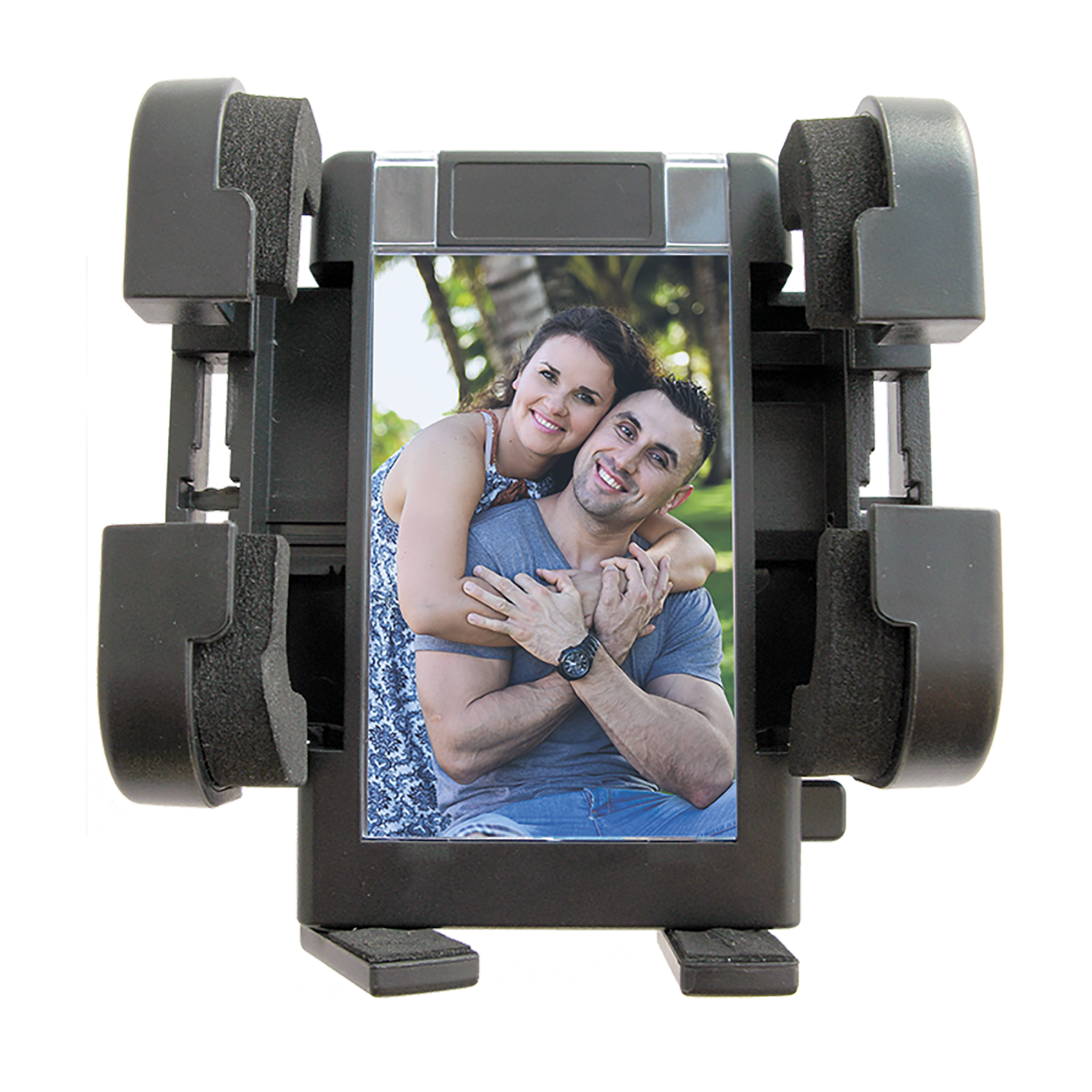Halter "Classic" - verstellbare Haltebacken - personalisierbar - schwarz