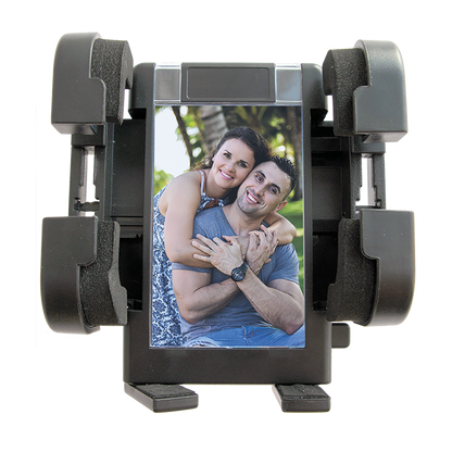 Halter "Classic" - verstellbare Haltebacken - personalisierbar - schwarz