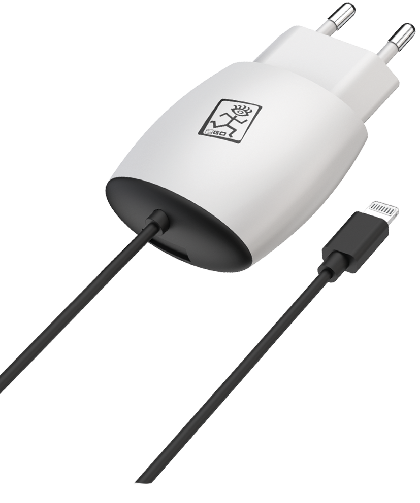 Netz-Ladegerät 100 V - 240 V - MFI zertifiziert - 2400 mA - schwarz