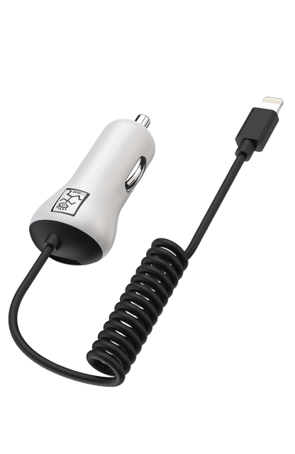 Kfz-Ladegerät 12 V / 24 V - MFI zertifiziert - schwarz