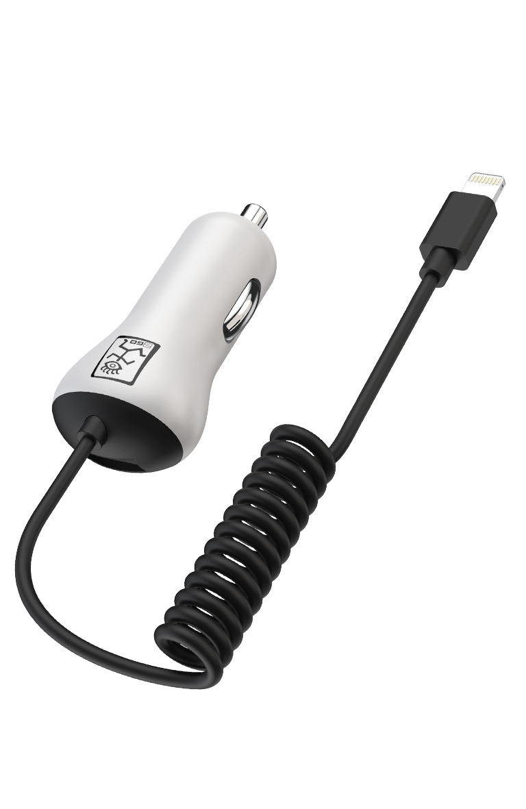 Kfz-Ladegerät 12 V / 24 V - MFI zertifiziert - schwarz