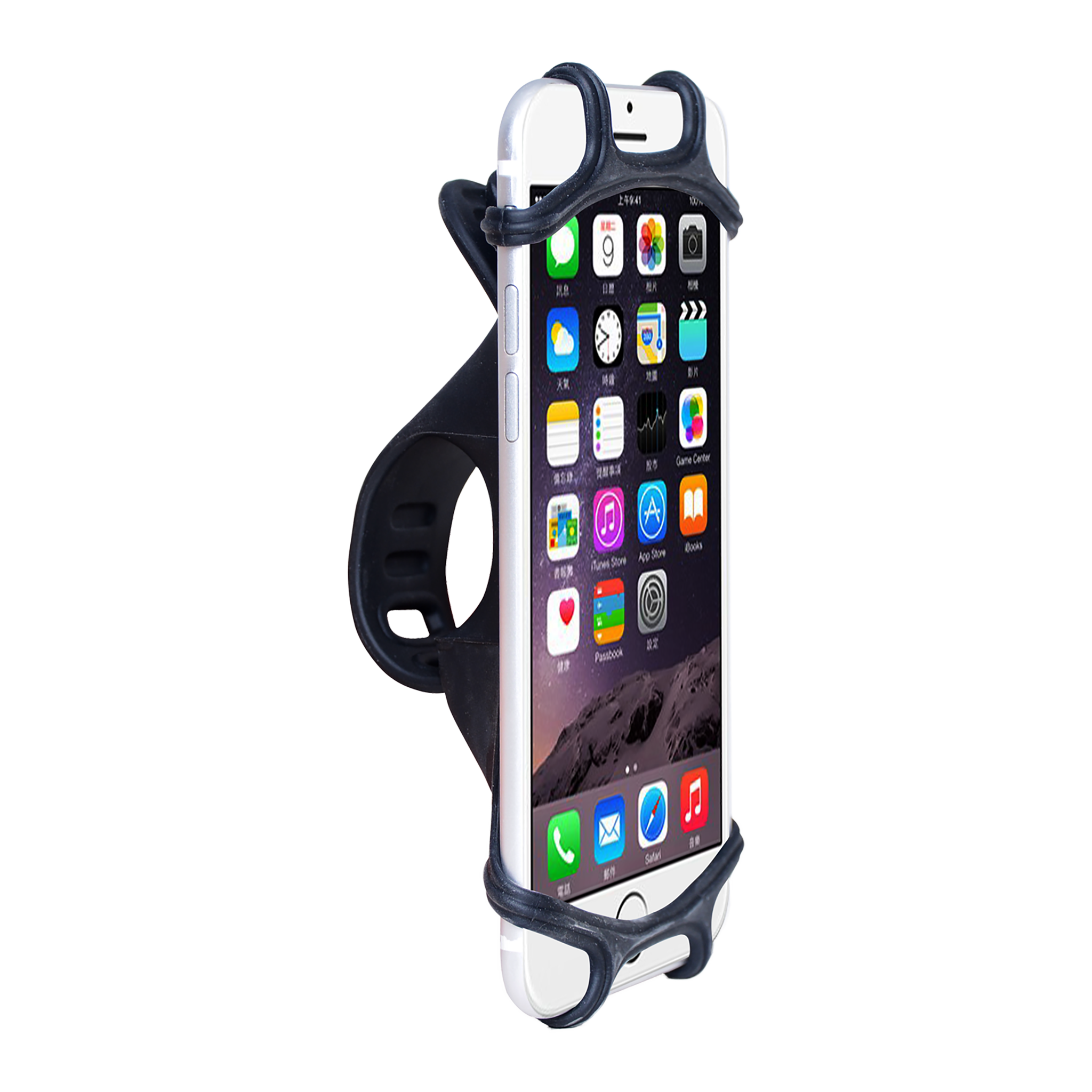 Universal Halter "Bike" - Silikon - schwarz