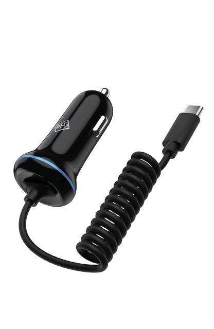 Kfz-Ladegerät 12 V / 24 V - USB Type-C - schwarz