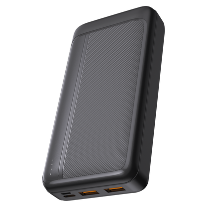 Powerbank - 10000 mAh - 2 x USB A - 4 Status-LED - schwarz