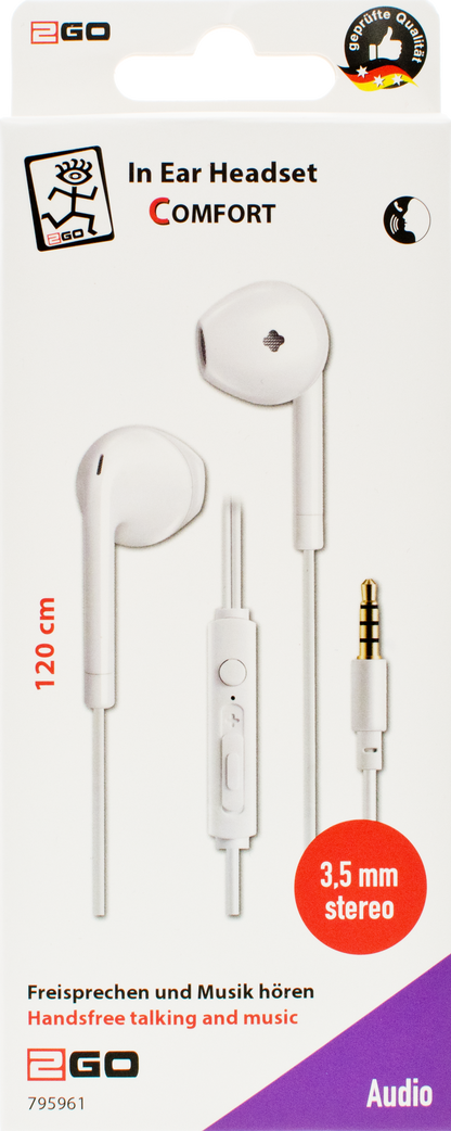 In-Ear Stereo-Headset weiss