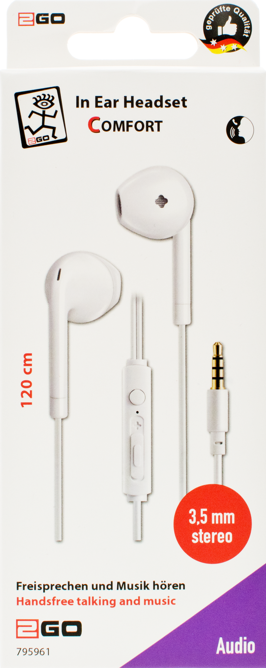 In-Ear Stereo-Headset weiss