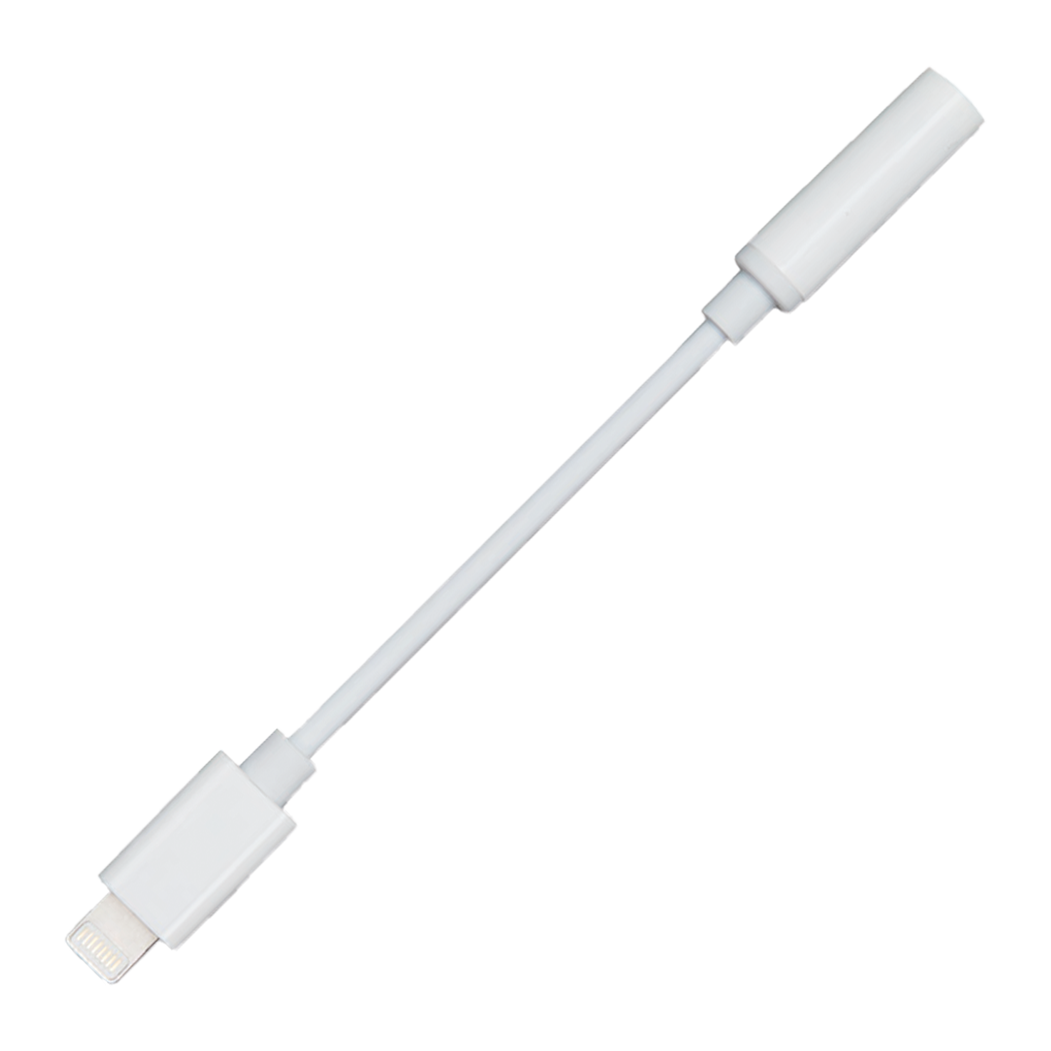 Audio-Adapter - Lightning-Stecker auf Klinken-Buchse - 10 cm - weiß