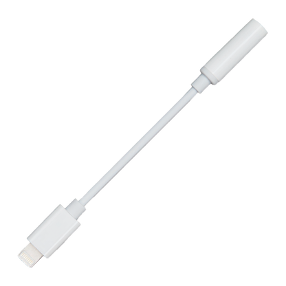 Audio-Adapter - Lightning-Stecker auf Klinken-Buchse - 10 cm - weiß