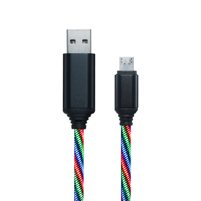USB Kabel Tricolor - USB A auf Micro-USB - 100 cm - RGB