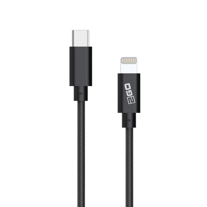 USB Datenkabel - MFI zertifiziert - USB Type-C <-> Apple 8-Pin - 100 cm - anthrazit