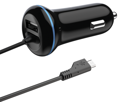 Kfz-Ladegerät DUO 12 V / 24 V - schwarz