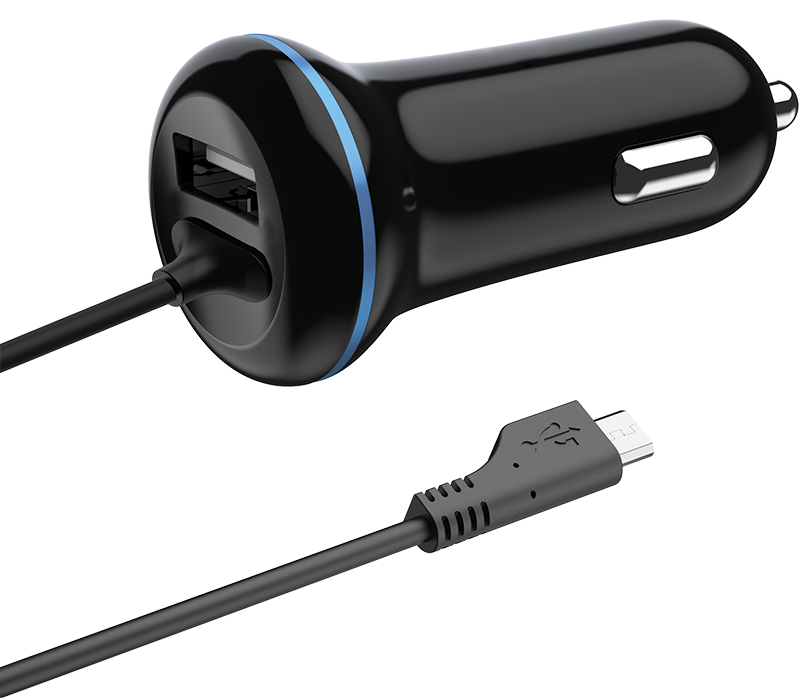 Kfz-Ladegerät DUO 12 V / 24 V - schwarz