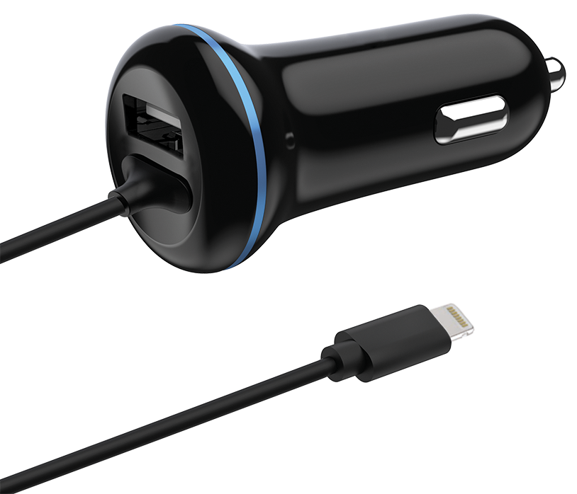 Kfz-Ladegerät DUO 12 V / 24 V - schwarz