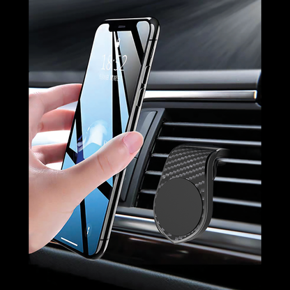 Halter "ClipMag" - Magnet - für Lüftungsschlitz - Carbon Look - Anwendung
