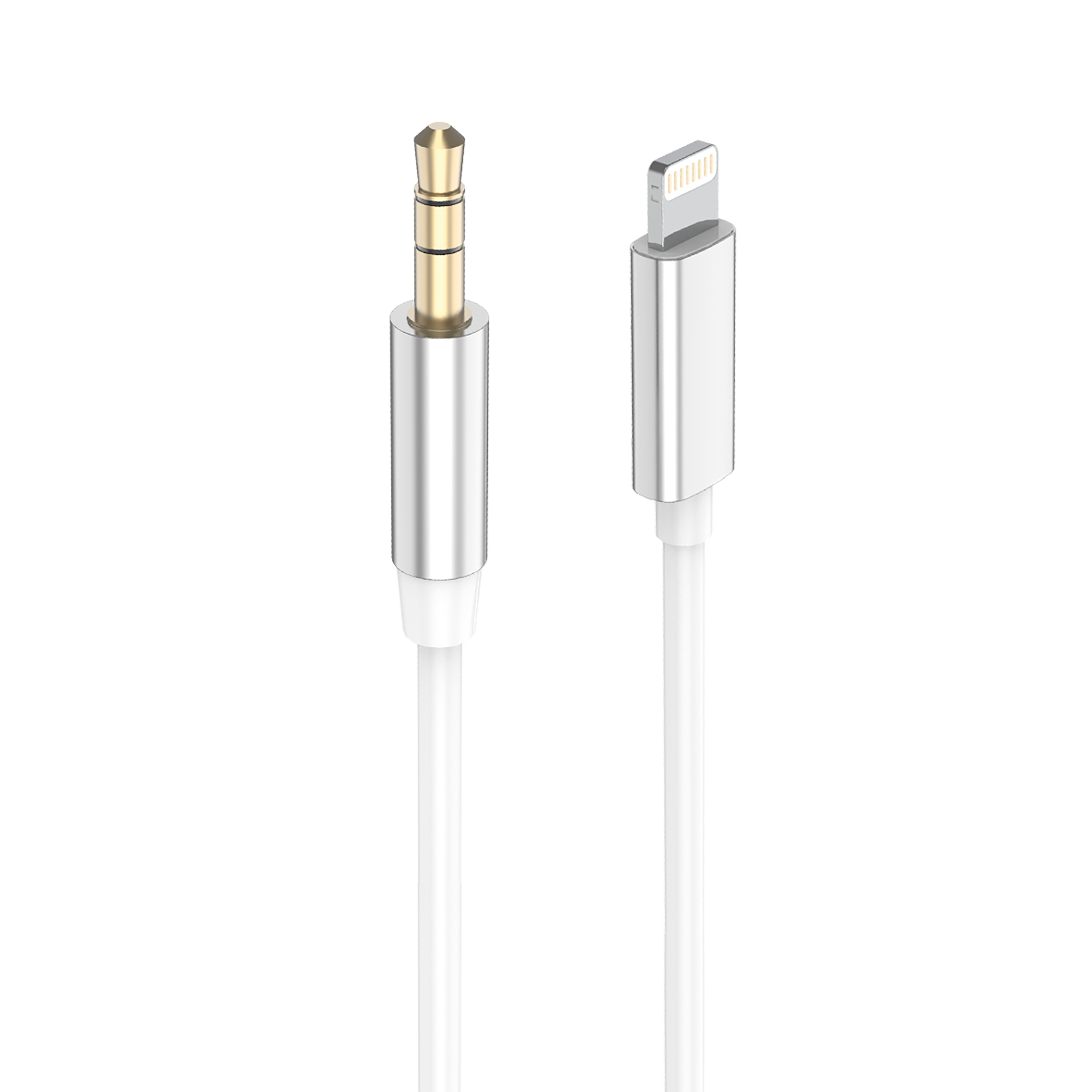 AUX-Audio-Kabel - 3,5 mm Klinkenstecker auf 8-Pin-Stecker (Lightning) - 100 cm - weiß