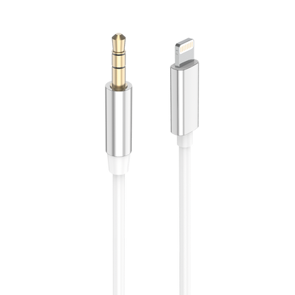 AUX-Audio-Kabel - 3,5 mm Klinkenstecker auf 8-Pin-Stecker (Lightning) - 100 cm - weiß