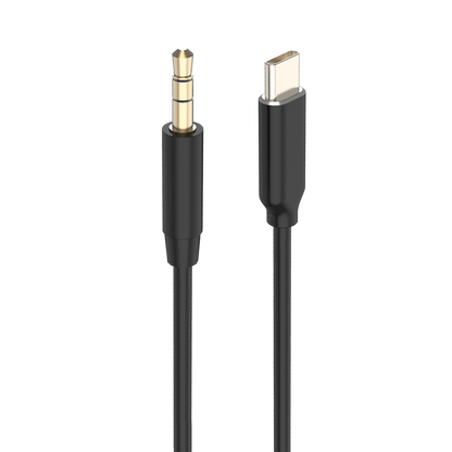 AUX-Audio-Kabel - 3,5 mm Klinkenstecker auf USB Type-C-Stecker - 100 cm - schwarz