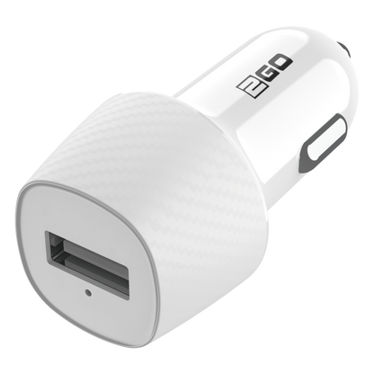 Kfz-Ladeset 12 V / 24 V - 1 x USB A - Lightning-Kabel - 2100 mA - 10 W - weiß - Ladegerät