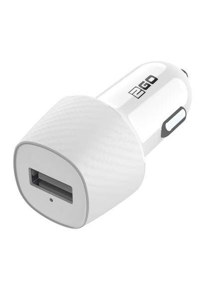 Kfz-Ladeset / 2-teilig / Lightning Kabel / 10 W / 2100 mA / weiß