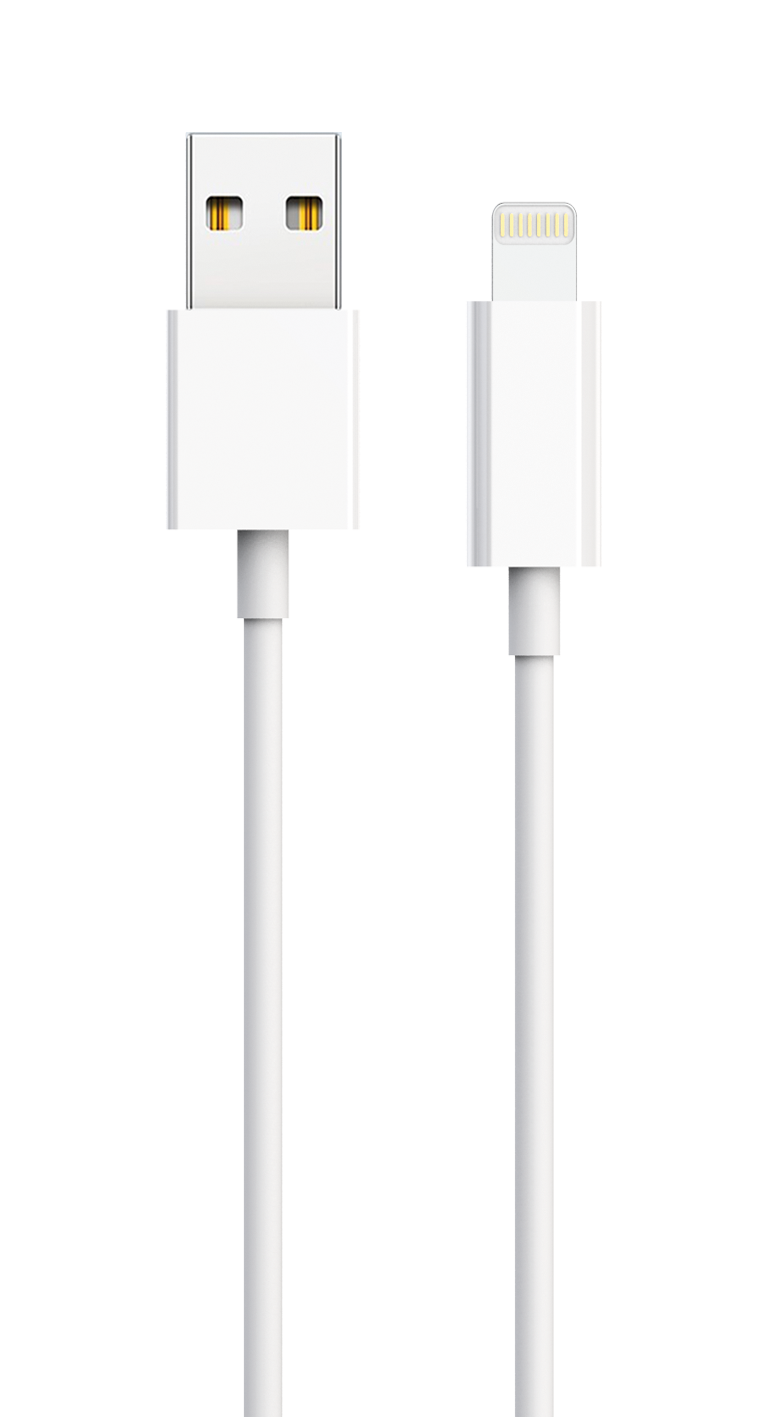 Kfz-Ladeset / 2-teilig / Lightning Kabel / 10 W / 2100 mA / weiß