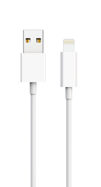 Netz-Ladeset / (2-teilig) / Lightning-Kabel / 1 x USB A / 10 W / 2100 mA / weiß