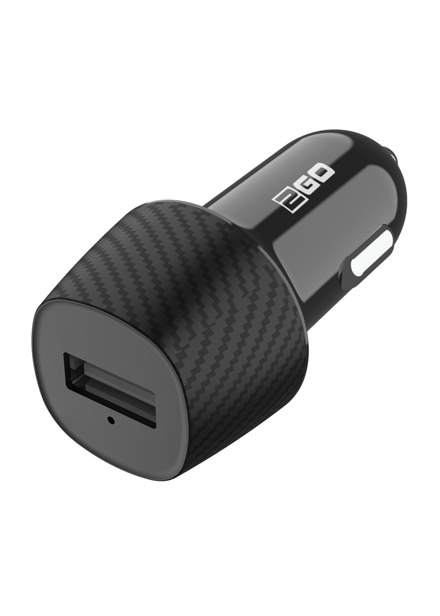 Kfz-Ladeset / (2-teilig) / 3 in 1 Kabel / 1 x USB A / 15 W / 3000 mA / schwarz