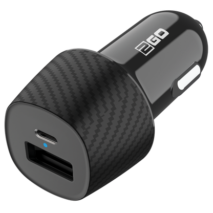 USB Kfz-Ladegerät 12 V / 24 V - 1 x USB A - 1 x - USB Type-C - 3000mAh - schwarz