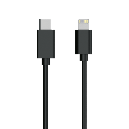 Kfz-Ladeset 12 V / 24 V - 1 x USB Type-C - USB Type-C auf Lightning Kabel - 3000 mA - 20 W - schwarz - Kabel