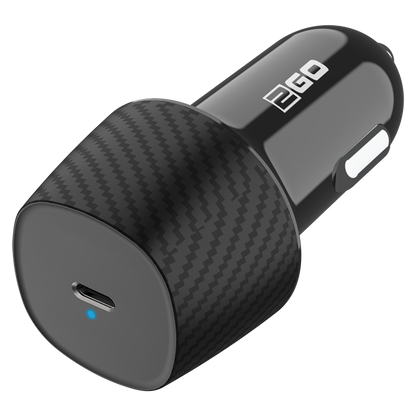 Kfz-Ladeset 12 V / 24 V - 1 x USB Type-C - USB Type-C auf Lightning Kabel - 3000 mA - 20 W - schwarz - Ladegerät