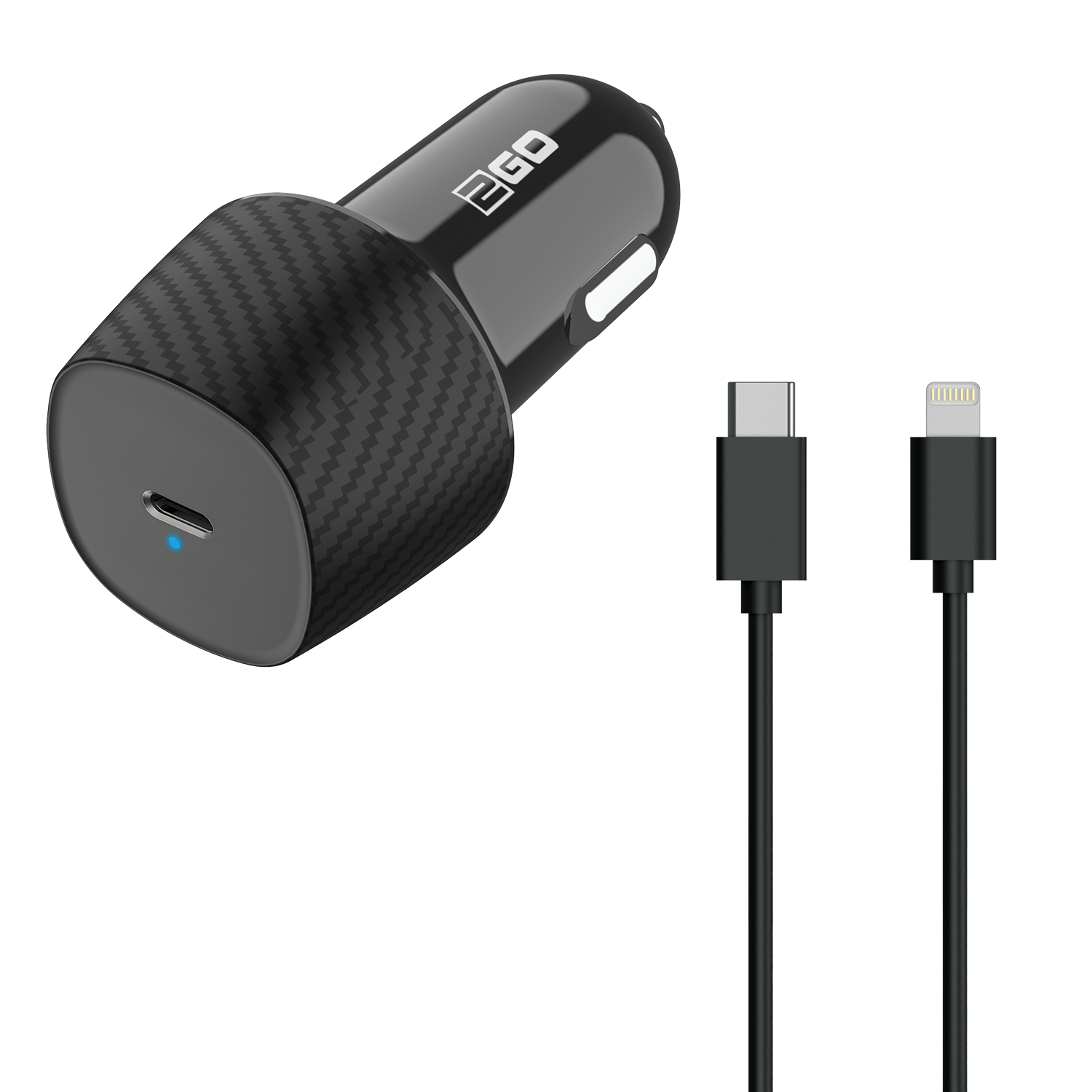 Kfz-Ladeset 12 V / 24 V (2-teilig) - Power Delivery - schwarz