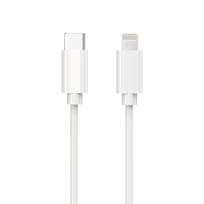Netz-Ladeset 100 V - 240 V - 1 x USB Type-C - USB Type-C auf Lightning-Kabel - 3000 mA - 20 W - weiß - Kabel