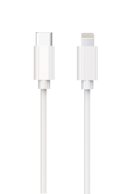 Netz-Ladeset / (2-teilig) / Power Delivery / USB Type-C auf Lightning Kabel / 20 W / 3600 mA / weiß