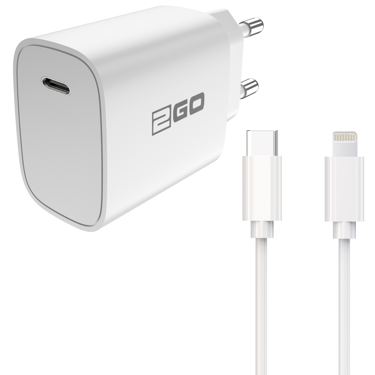 Netz-Ladeset 100 V - 240 V (2-teilig) - Power Delivery - weiß