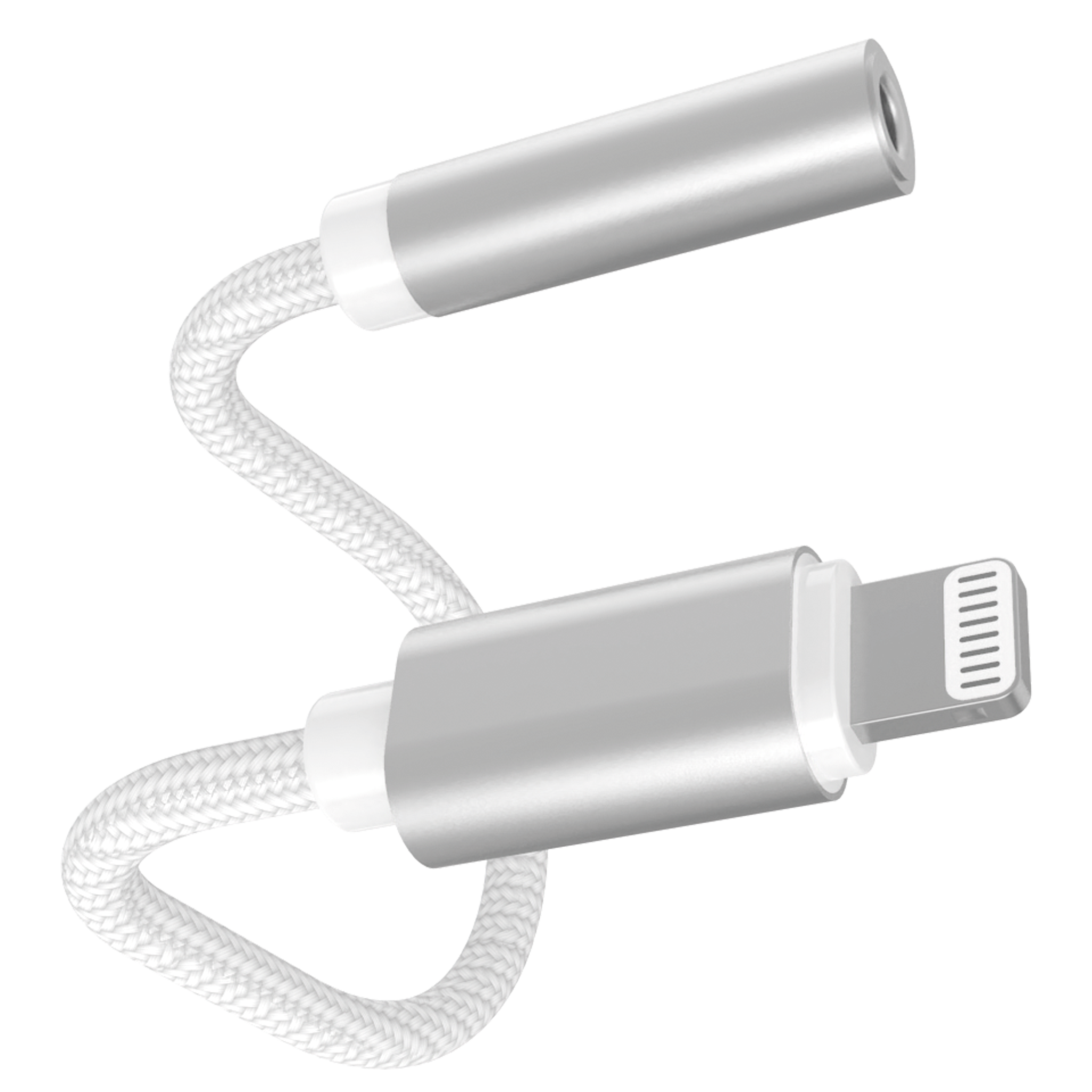 Audio-Adapter Lightning-Stecker auf 3,5 mm Klinkenbuchse - Aluminium-Stecker - 10 cm